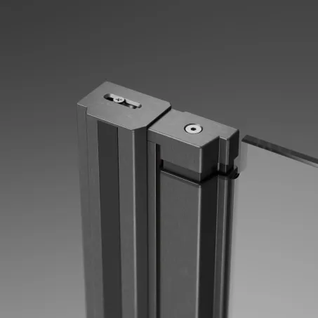 Nes Brushed GunMetal DWS B szálcsiszolt fegyvermetál zuhanyajtó 120 átlátszó balos (ajtó 75 cm, fixfal 45 cm)