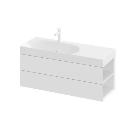 Lite 120/80 mosdó jobb fehér, túlfolyó nélkül, csaptelep furattal