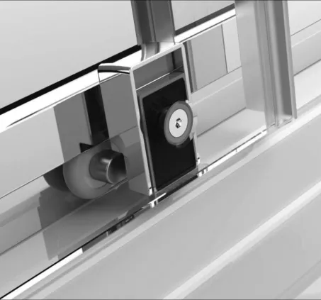 Premium Pro Black KDJ szögletes fekete zuhanykabin 140x80 átlátszó balos