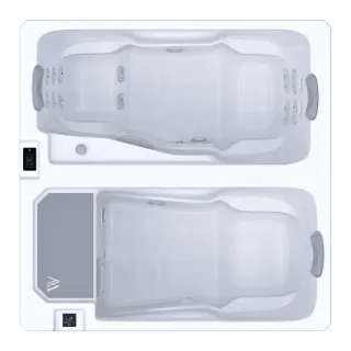 ICELAND DUO Hidegterápiás Medence - Szürke bordázott