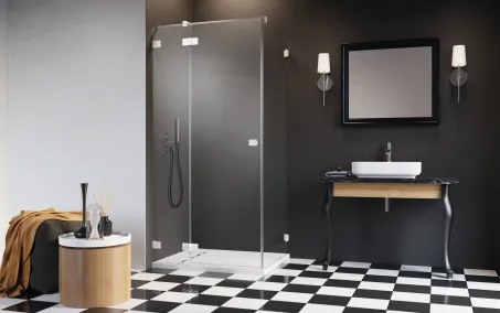 Essenza Pro White KDJ szögletes fehér zuhanykabin 100x110 átlátszó balos