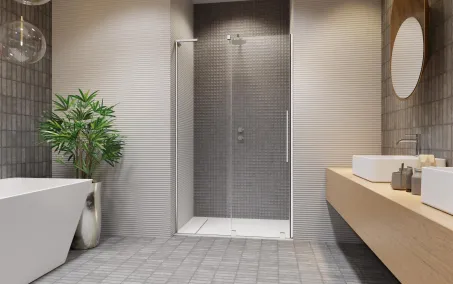 Furo SL DWJ zuhanyajtó 90 átlátszó balos