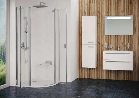 Chrome CSKK4-80 zuhanykabin krómhatású+transparent