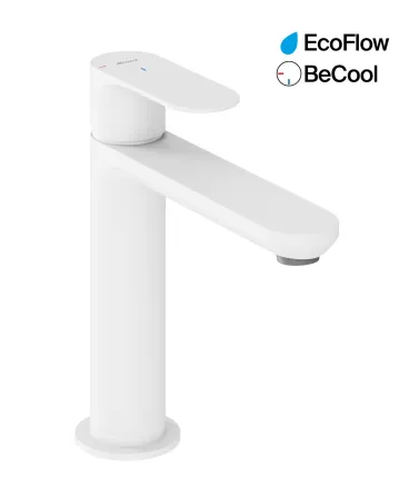 Eleganta álló mosdócsaptelep BeCool 174 mm leeresztő nélkül EL 012.11WV, White Velvet