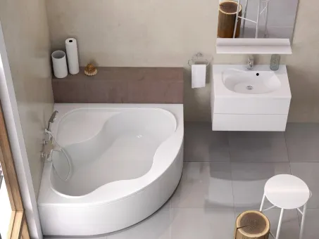 Gentiana, Newday előlap 'A' 150 cm akrilkádhoz (hófehér)