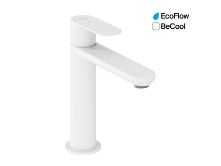 Eleganta álló mosdócsaptelep BeCool 174 mm leeresztő nélkül EL 012.11WV, White Velvet