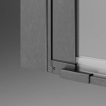 Nes Brushed GunMetal DWS B szálcsiszolt fegyvermetál zuhanyajtó 120 átlátszó balos (ajtó 65 cm, fixfal 55 cm)