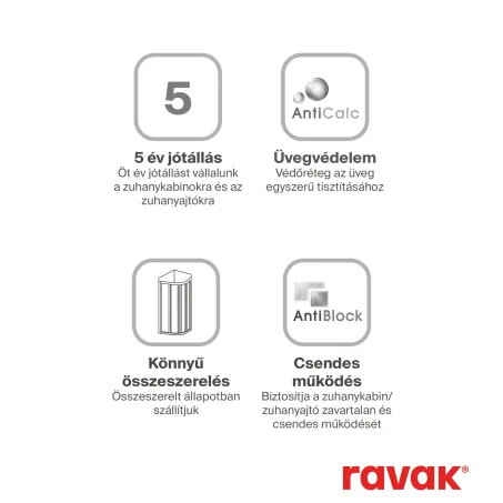 Supernova ASRV3-90 zuhanykabin 198 szatén+transparent