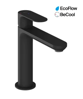 Eleganta álló mosdócsaptelep BeCool 174 mm leeresztő nélkül EL 012.21BLM, Black Matt