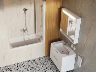 Classic II 120x70 N akrilkád fehér