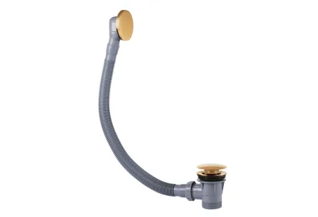 Click-Clack automata le- és túlfolyó (60 cm) - szálcsiszolt króm