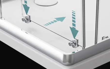 Premium Plus DWD+S szögletes zuhanykabin 150x90 átlátszó