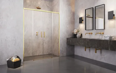 Idea Gold DWD arany zuhanyajtó 200 átlátszó