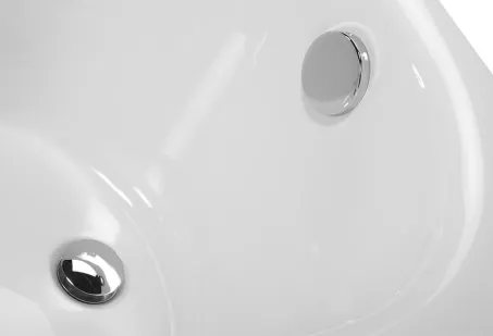 Click-Clack automata le- és túlfolyó (60 cm) - matt fehér