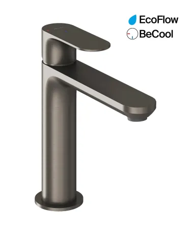 Eleganta álló mosdócsaptelep BeCool 174 mm leeresztő nélkül EL 012.21GB, Graphite Brushed