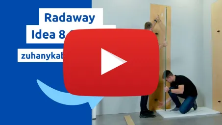 Idea 8 QL Black KDD szögletes fekete zuhanykabin 120x110 átlátszó