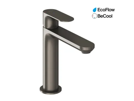 Eleganta álló mosdócsaptelep BeCool 174 mm leeresztő nélkül EL 012.21GB, Graphite Brushed