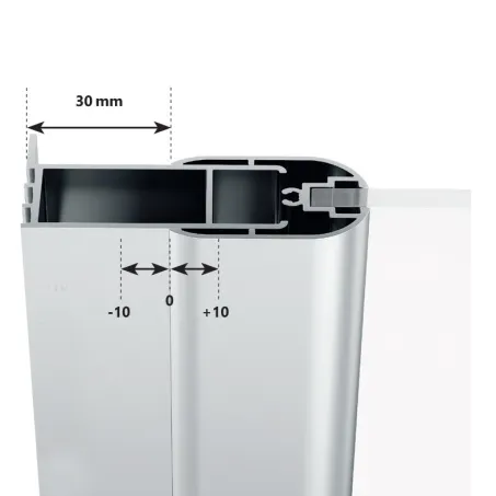 Chrome CRV1-100 zuhanyajtó szatén+transparent (1 oldal)