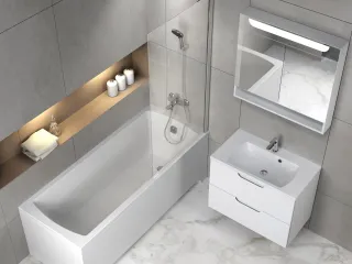 Classic II 160x70 N akrilkád fehér