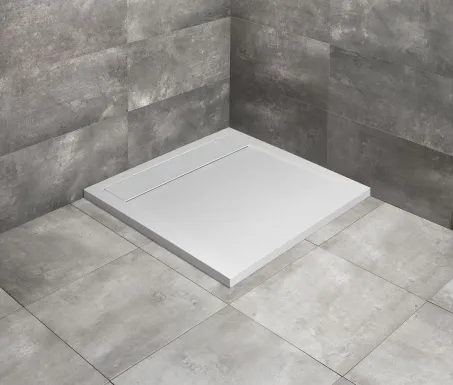 Teos C szögletes lapos fehér zuhanytálca 80x80 fehér