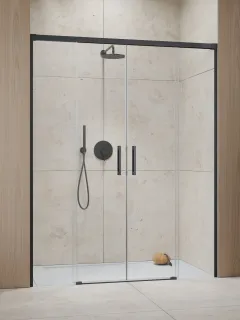 Idea Brushed GunMetal DWD szálcsiszolt fegyvermetál zuhanyajtó 150 átlátszó