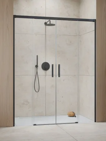 Idea Brushed GunMetal DWD szálcsiszolt fegyvermetál zuhanyajtó 150 átlátszó