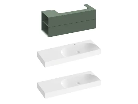 SD Lite 120 B fürdőszobai szekrény mosdó alá Grey Green