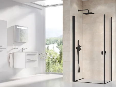 Chrome CRV1-100 zuhanyajtó fekete+transparent (1 oldal)