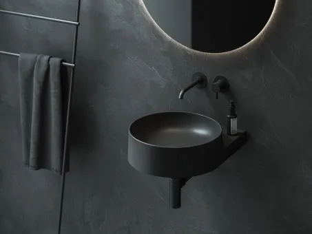 Yard 40 kerámiamosdó matt fekete, túlfolyó furat nélkül