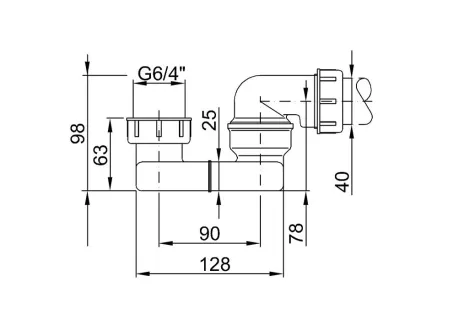Lefolyóhoz lapos bűzzár