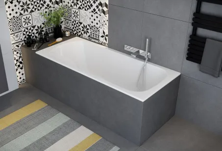 Mira Slim egyenes akril kád 180x80