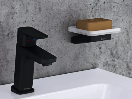 10° Free álló mosdócsaptelep leeresztő nélkül TD F 014.20BL, fekete