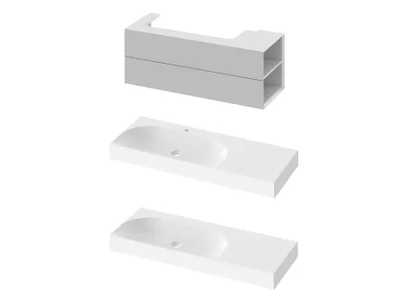 SD Lite 120 J fürdőszobai szekrény mosdó alá Smoke Grey