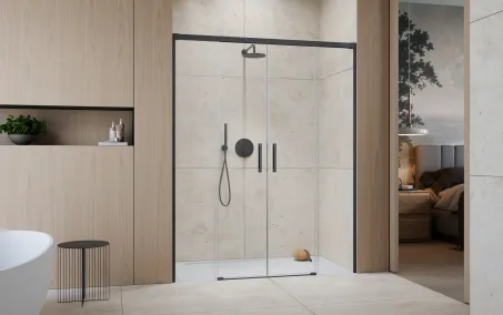 Idea Brushed GunMetal DWD szálcsiszolt fegyvermetál zuhanyajtó 190 átlátszó