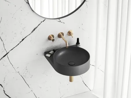 Yard 40 kerámiamosdó antracit, túlfolyó furat nélkül