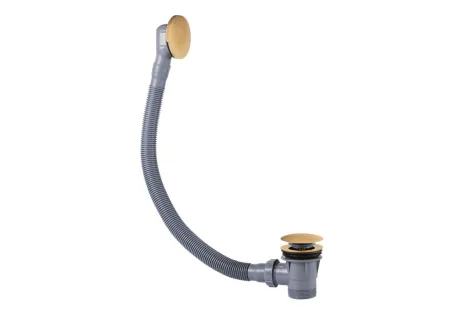 Click-Clack automata le- és túlfolyó (60 cm) - szálcsiszolt arany