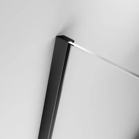 Furo Black KDJ szögletes fekete zuhanykabin 90x100 átlátszó jobbos