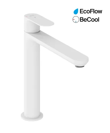 Eleganta álló mosdócsaptelep BeCool 220 mm leeresztő nélkül EL 014.11WV, White Velvet