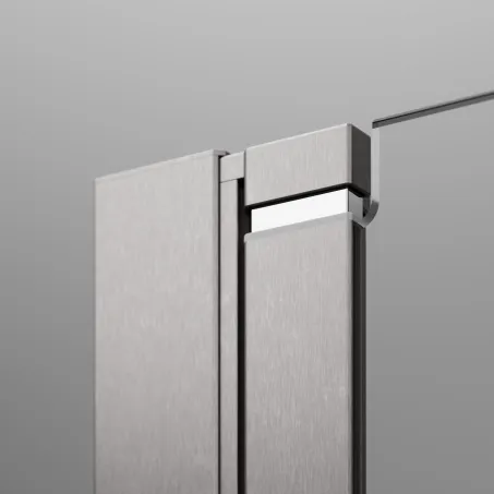 Nes Brushed Nickel KDJ II szögletes szálcsiszolt króm zuhanykabin 100x75 átlátszó balos