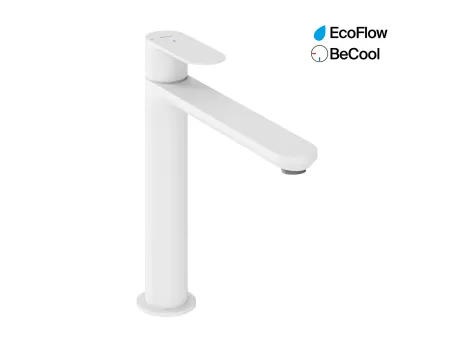 Eleganta álló mosdócsaptelep BeCool 220 mm leeresztő nélkül EL 014.11WV, White Velvet