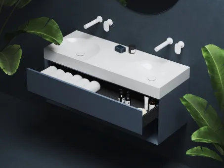 Lite 120 duplamosdó fehér, túlfolyó és csaptelep furat nélkül