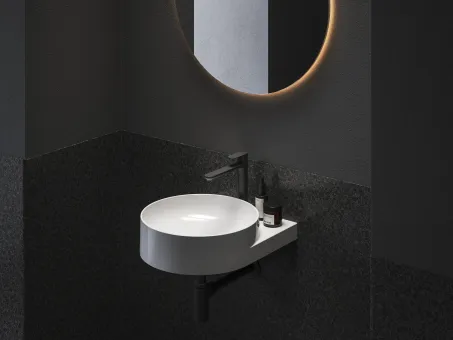 Eleganta álló mosdócsaptelep BeCool 220 mm leeresztő nélkül EL 014.21BLM, Black Matt