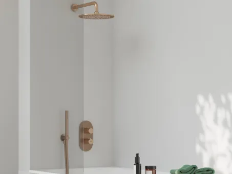 Esőztető zuhanyfej köralakú, 250 mm 980.60RGB, Rose Gold Brushed