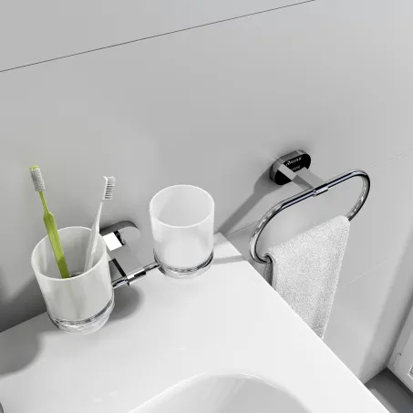 Chrome dupla pohártartó (üveg) CR 220.00CR, króm