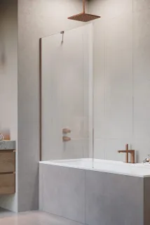 Modo New Brushed Copper PNJ II szálcsiszolt réz kádparaván 70 átlátszó