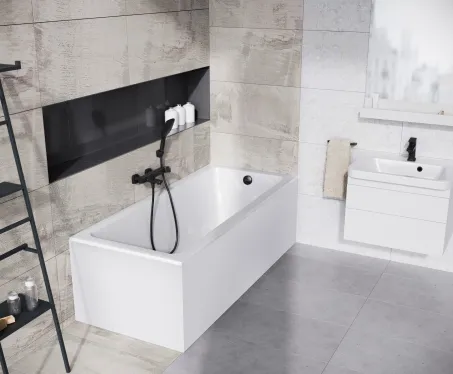 10° Free kádcsaptelep, 150 mm TD F 022.20BL, fekete