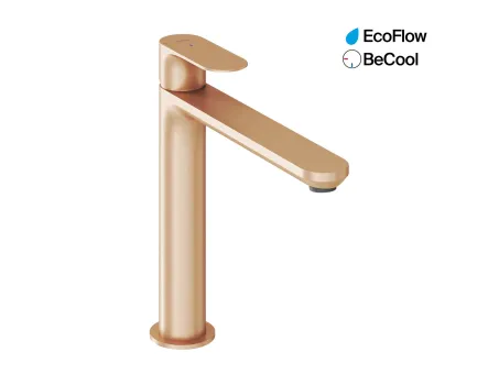 Eleganta álló mosdócsaptelep BeCool 220 mm leeresztő nélkül EL 014.61RGB, Rose Gold Brushed