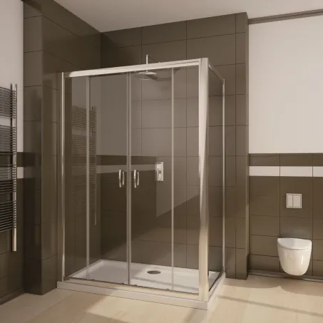 Premium Plus DWD+S szögletes zuhanykabin 160x100 átlátszó
