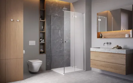 Essenza KDJ-B szögletes zuhanykabin 100x100 átlátszó balos