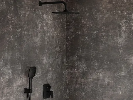 Esőztető zuhanyfej ABS, szögletes, 250mm 983.20BL, fekete